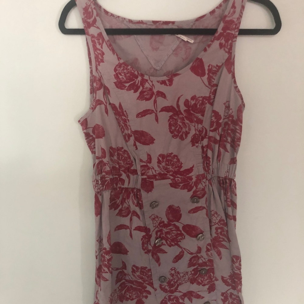 Gray and Red Mini Dress